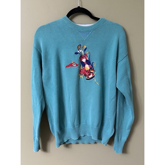 La Mode Sweaters - Vintage La Mode Embroidered  Sweater Golf Women's Los Angeles Size Large